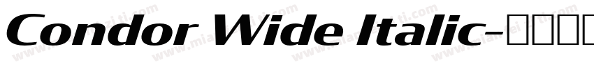 Condor Wide Italic字体转换